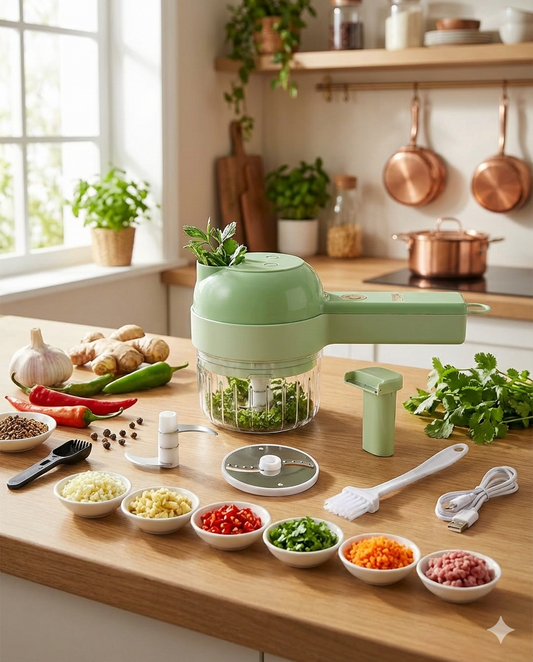 ChopMaster Pro™ 4-In-1 Electric Vegetable Cutter