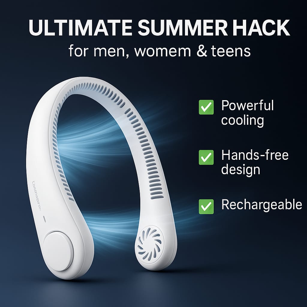 Portable Bladeless Rechargeable Neck Fan