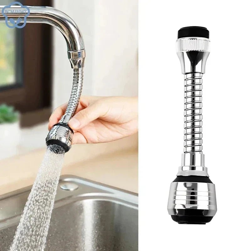 Kitchen Stainless Steel Faucet Sprinkler Water - saving Device Lengthening Rotating Splash Proof Sprinkler Spray Extender Bubbler - NovaLane