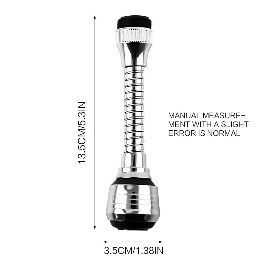 Kitchen Stainless Steel Faucet Sprinkler Water - saving Device Lengthening Rotating Splash Proof Sprinkler Spray Extender Bubbler - NovaLane